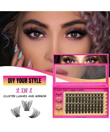 Lash Clusters - 72 Pcs D Curl Eyelash Extensions | Wispy Individual Clusters 10-16mm for DIY Makeup | Thin Band by Sweetheart - Buy Online on GoSupps.com