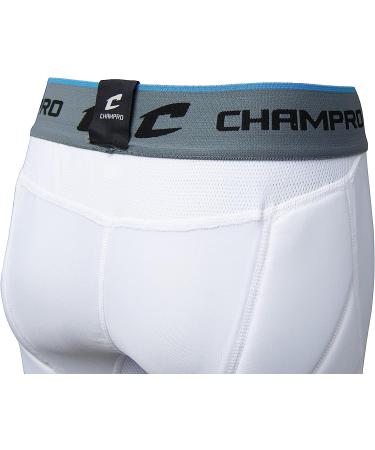 CHAMPRO Women's Fastpitch Softball Compression Sliding Shorts - White, Size Medium - Buy Online on GoSupps.com