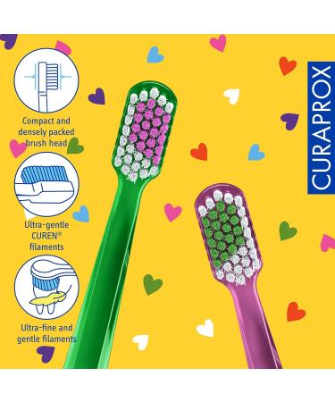 Curaprox CS 5460 Ultra-Soft Toothbrush Set Special Edition Love 2023 - 2 Pack - Buy Online on GoSupps.com