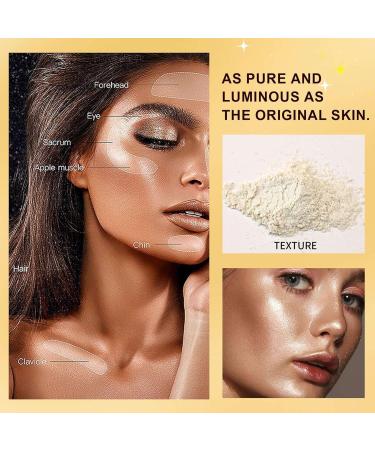 Face Highlighter Powder Stick - Pearl White Shimmer & Glitter Makeup for Face Body & Cheeks | Long-lasting Glow & Contour - Buy Online on GoSupps.com