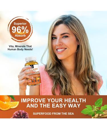 1200mg Calcium Gummies with Vitamin D3,K2,B12 & B6 - Plant Complex Calcium Magnesium Supplement with Glycinate,Potassium,Sea Moss,Ashwagandha Root for Bone & Teeth Strength, Muscle & Immune-2 Pack 60 Count (Pack of 2) - Buy Online on GoSupps.com