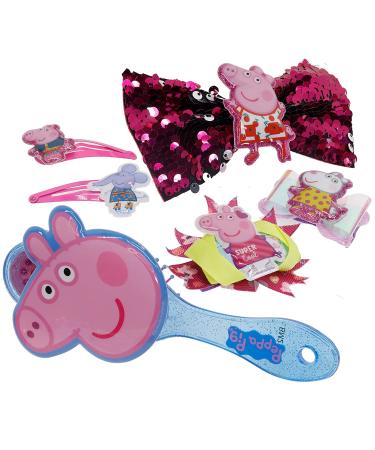 Peppa Pig Hair Accessories Gift Set for Kids Girls | Ages 3+ (6 Pcs) - Hair Bow, Brush, Clips & More | Perfect for Parties, Sleepovers & Makeovers - Buy Online on GoSupps.com