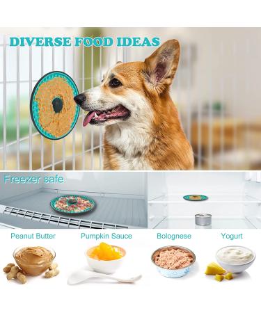 Dog Crate Lick Pads Slow Feeder Lake Blue 2pcs - Slow Down Eating Habits for Dogs - Buy Online on GoSupps.com
