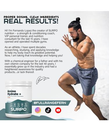 Sugar Free Electrolytes with EAA Powder | Hydrating BCAA & Essential Amino Acids for Muscle Growth | Pre & Post Workout Orange Flavor - Buy Online on GoSupps.com
