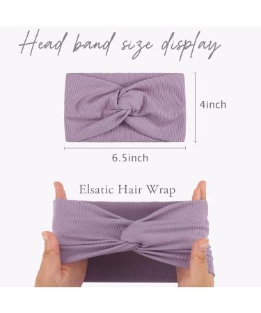 Midodo 8-Piece Baby Turban Set for Girls - 0-3 Months Knitted Hair Bands & Soft Elastic Headbands - Newborn Chopping Bracelet - Stylish & Comfortable - Buy Online on GoSupps.com
