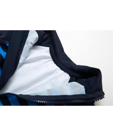 BONVERANO Baby Boy One Piece Swimsuit | UV Protection 50+ | Blue-ash Fish Design | 3 Months - Buy Online on GoSupps.com