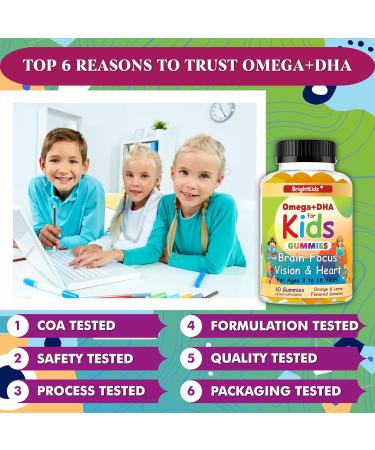 BrightKids Omega 3 Focus Gummies for Kids & Teens Kids Focus and Attention Supplements for Memory & Learning Focus Gummies for Teens Omega DHA Supplement Fruity Flavor (60 Gummies) - Buy Online on GoSupps.com