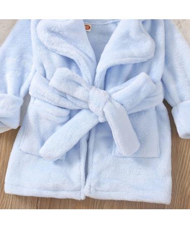 Soft Light Blue Jelly Baby Bathrobe for Toddlers | Cozy Flannel Nightwear for Boys & Girls (Ages 4-5) - Buy Online on GoSupps.com