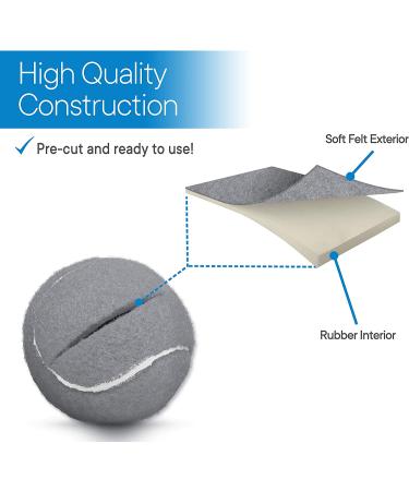 RMS Walker Glide Balls - Set of 2 Grey Balls with Precut Opening for Easy Installation on Most Walkers - 2 Count - Buy Online on GoSupps.com