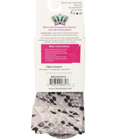 Celeste Stein Black Rattlesnake Compression Socks 8-15 mmHg - Therapeutic Support - Buy Online on GoSupps.com