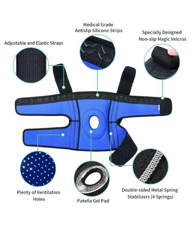ABYON Knee Brace with Stabilizers and Gel Pad - Adjustable Support for Men Women - Arthritis, Meniscus Tears, LCL/MCL/ACL Pain Relief - S/M Black - Buy Online on GoSupps.com