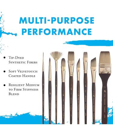 Princeton Umbria Short Handle Synthetic Paint Brush - Filbert 8 | Series 6250 for Watercolor, Acrylic, Oil - Buy Online on GoSupps.com