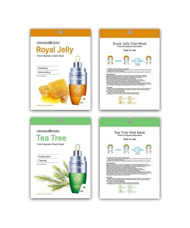 Orangeroses 13 Pcs Combo Vital Ampoule Sheet Mask - Korean Facial Skincare for Moisturization, Wrinkle Care, and Brightening - Buy Online on GoSupps.com