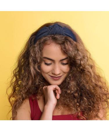 Giegxin Denim Knot Headband Set - 3 Pieces | Elastic Blue Headbands for Women and Girls - Buy Online on GoSupps.com