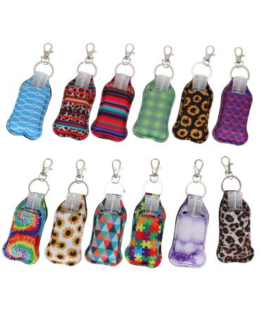EXCEART 36pcs Perfume Bottle Plastic Keychain Refillable Bottle Refillable Bottles