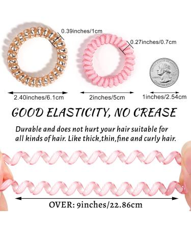 32Pcs Spiral Hair Ties | No Crease Coil Hair Elastics | Candy & Metallic Colors - DealEachDay - Buy Online on GoSupps.com