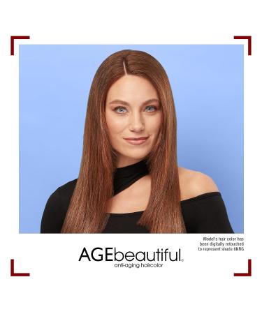 AGE Beautiful Permanent Hair Color Dye - 100% Gray Coverage Anti-Aging Formula with Biotin for Thicker Hair - Professional 5NRG Medium Neutral Red Golden Brown - Buy Online on GoSupps.com