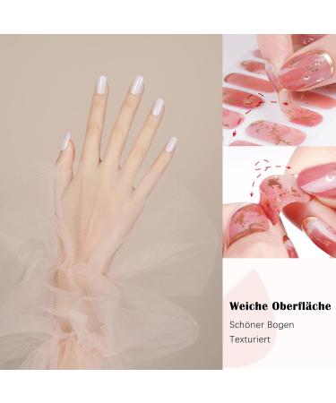 Shop Danni & Toni Violet Half Hardened Gel Nail Foils - Monochrome Purple Nail Stickers for Valentine's Day - 28 Premium Nail Wraps - Buy Online on GoSupps.com