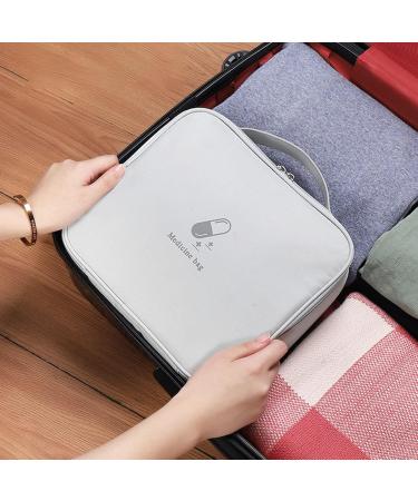 2 Pack Waterproof Large Capacity Medication Bag | Travel Pharmacy & Emergency Kit - Pink - Buy Online on GoSupps.com