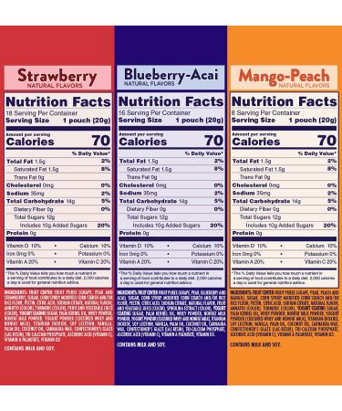 Welch's Fruit Snacks Fruit 'n Yogurt Variety Pack - Bulk Pack of 42 Individual 0.7 oz Bags - Strawberry Blueberry Acai & Mango Peach Flavor - Single Serve Snack - Buy Online on GoSupps.com