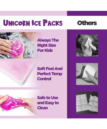 Kids Unicorn Ice Packs - Reusable Boo Boo Relief Set for Toddlers & Babies - Buy Online on GoSupps.com
