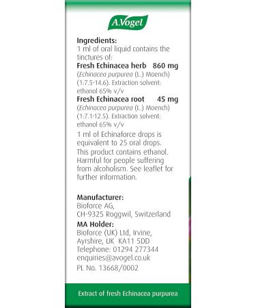 A.Vogel Echinaforce Echinacea Drops 100ml - Immune System Support for Cold & Flu Relief - Buy Online on GoSupps.com