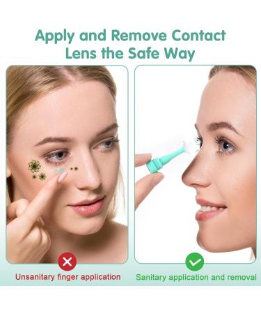 Soft Contact Lens Insertion & Removal Tool - Suction Cup for RGP & Scleral Lenses | Green Pack of 10 - Fast International Shipping - Buy Online on GoSupps.com