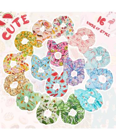 16 Cute Kawaii Hair Scrunchies - Unicorn & Rainbow Designs for Women & Girls - Buy Online on GoSupps.com