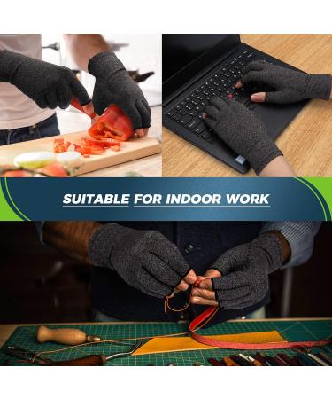 YOGINGO Fingerless Compression Gloves for Arthritis Relief - M Grey, 1 Pair - Buy Online on GoSupps.com