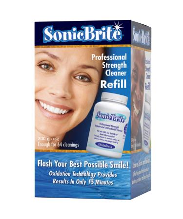SonicBrite: High Intensity Dental Cleaning Powder   Freshen Your Dentures  Retainers  Night Guards and Aligners   Powerful Formula Removes Stains  & Plaque