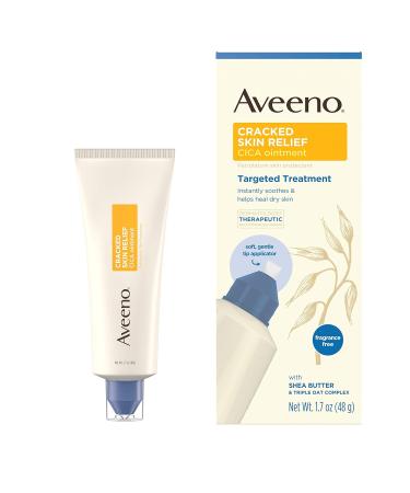 Aveeno Cracked Skin Relief CICA Ointment | Shea Butter & Triple Oat Complex | Fragrance-Free Steroid-Free | 1.7 oz for Dry & Sensitive Skin - Buy Online on GoSupps.com
