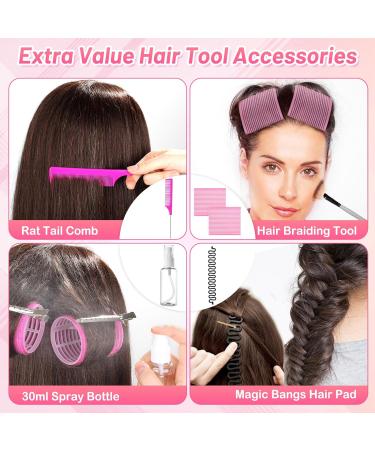 Qinzave 41-Piece Curlers Set - Large Self-Adhering Hair Rollers 64mm 55mm 48mm for All Hair Lengths - Volume & Style with Comb & Braid Tools - Buy Online on GoSupps.com