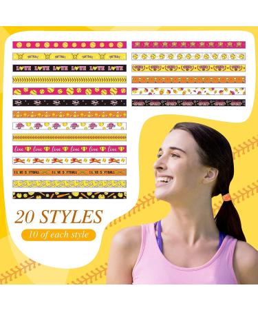 200 Softball Hair Ties - No Crease Hair Elastics for Girls & Women | Multicolored Ponytail Holder | Softball Accessories for Sports Players & Teams - Buy Online on GoSupps.com