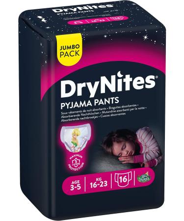 Huggies DryNites Night Pants for Girls (3-5 Years 16-23 kg) - 32 Pieces - Comfortable & Leak-Proof - International Shipping Available - Buy Online on GoSupps.com