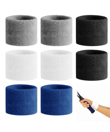 Wisebom 8 pieces of welding band Elastic sports bracelets welding straps wristwolle welding welding tapes fitness welding straps for tennis basketball football & running