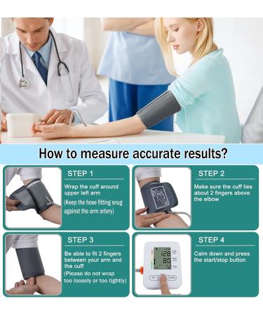 Upper Arm Blood Pressure Monitor with Extra Large Cuff - LCD Screen, Automatic Digital BP Machine for Home and Travel Use (Off-White) - Buy Online on GoSupps.com
