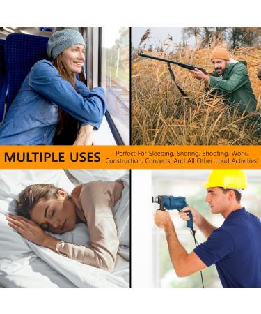 Quality Foam Ear Plugs - 10 Pairs 32dB Noise Cancelling Disposable & Individually Wrapped for Sleeping Construction Shooting and Music - Buy Online on GoSupps.com