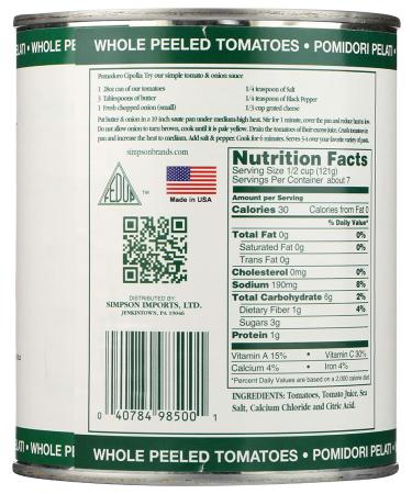 San Marzano Whole Peeled Tomatoes 28 oz - Premium Italian Tomatoes for Authentic Flavors - Buy Online on GoSupps.com