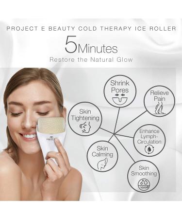 Project E Beauty Ice Roller: Depuff, Reduce Dark Circles, Tighten & Firm Skin, Diminish Wrinkles, Brighten Skin, Provide Pain Relief for Muscle Soreness & Redness - Buy Online on GoSupps.com