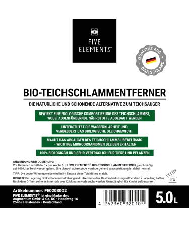 FIVE Elements Bio-Teich Sludge Remover - 5.0L | Optimal Pond Care for Spring | Enhance Water Quality | International Shipping Available - Buy Online on GoSupps.com