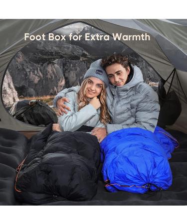 LUXCOL Down Camping Blanket - 700 Fill Power Puffy, Warm & Water Resistant - Lightweight & Portable for Outdoor Travel & Camping - Black - Buy Online on GoSupps.com