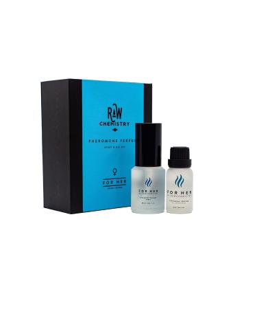 RawChemistry Pheromone Perfume Gift Set, for Her Attract Men - Elegance, Extra Strength Human Pheromone Formula 1 Fl. Oz