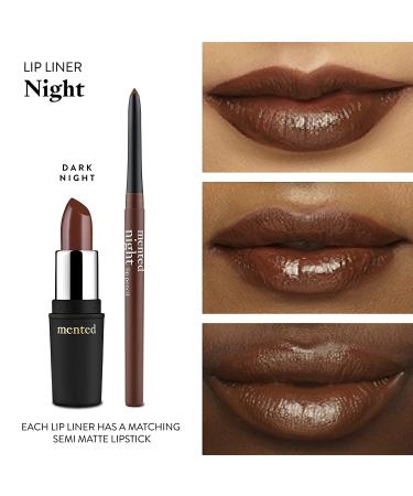 Mented Cosmetics Dark Brown Waterproof Lip Liner - Vegan Cruelty-Free Matte Lip Pencil for Black Women - Buy Online on GoSupps.com