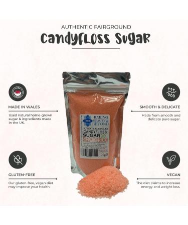 Baking Beauty and Beyond Premium Floss Sugar for Cotton Candy - Natural Ingredients for All Occasions 400g - On The Beach - Buy Online on GoSupps.com