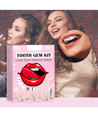 DIY Tooth Gem Kit | Tooth Jewelry Gems | Sparkle Your Smile with Pink Gems (2 Sets) - Shop Now - Buy Online on GoSupps.com