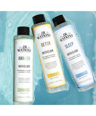 J.R. Watkins Awaken Bath Elixir Liquid Bath Soak Rosemary & Rosewood 6 oz (Pack of 2) - Buy Online on GoSupps.com