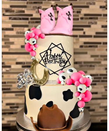JeVenis 14 PCs Cowgirl Cake Topper Western Cake Decorations Cowgirl Baby Shower Cowboy Hat Birthday Cake Topper Pink Balls Cake Topper Cow Balls Cake Topper Colour1 - Buy Online on GoSupps.com