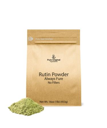 PURE ORIGINAL INGREDIENTS Rutin Powder Always Pure No Additives Or Fillers Lab Verified (16 Ounce) 1 Pound (Pack of 1)
