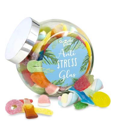 Anti Stress Candy Jar Large Slanted Neck Jar with Fruit Gum and Marshmallow Gift for Friends 1000 g