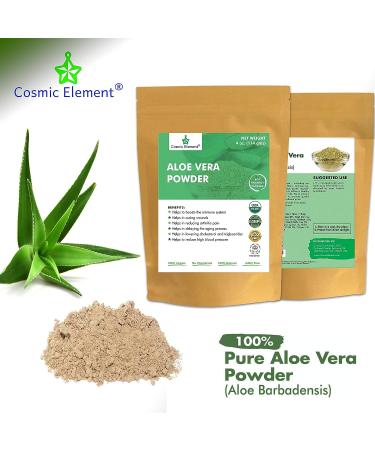 Organic Aloe Vera Powder - 100% Pure Gel for Hydrating After Sun Care - Face, Body, Skin & Hair Moisturizer - 4 oz - Buy Online on GoSupps.com